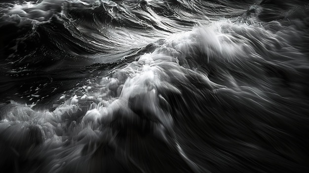 a black and white photo of a wave with the words  ocean  on it