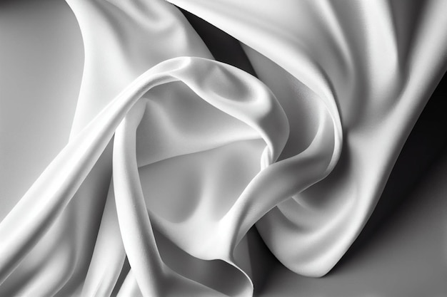 Black and white photo of a white cloth generative ai