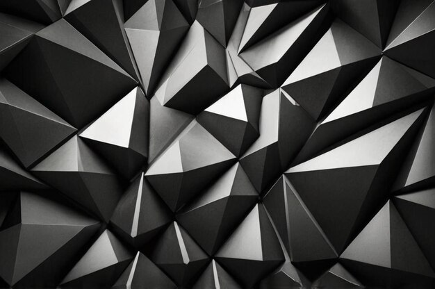 a black and white photo of a white and gray geometric geometric design