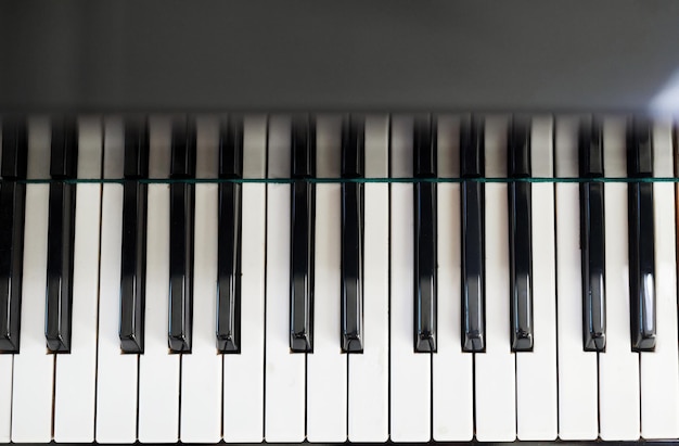 Black and white piano keys