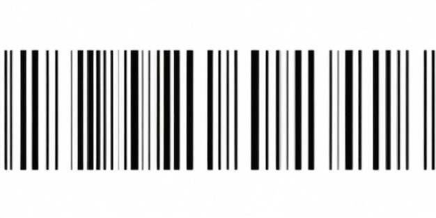 Photo a black and white picture of a barcode with a black border