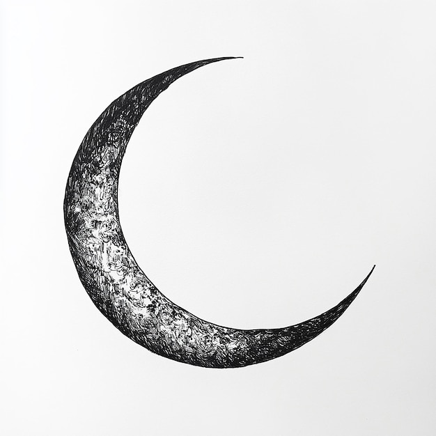 Photo a black and white picture of a crescent and a crescent