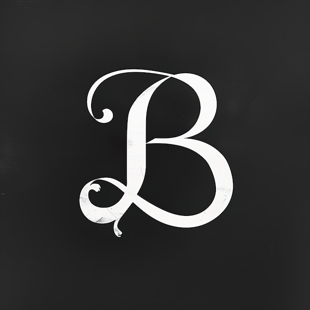 Photo a black and white picture of a letter b