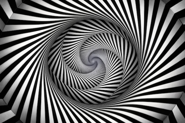 Photo a black and white picture of a spiral