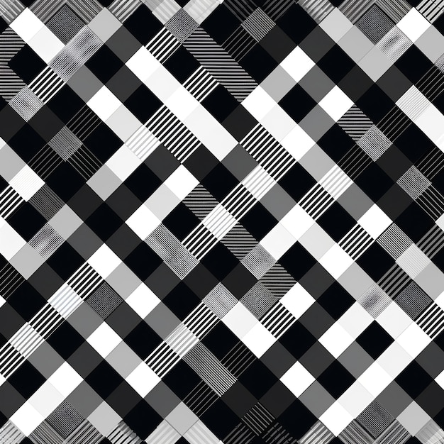 Black and white plaid pattern Images