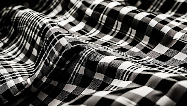 Photo black and white plaid tartan