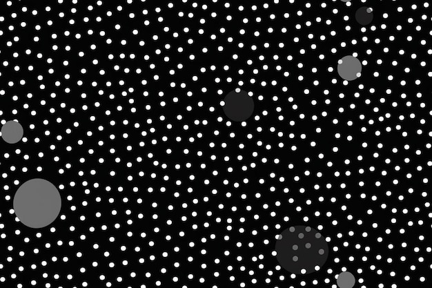 Photo a black and white polka dot with dots on it