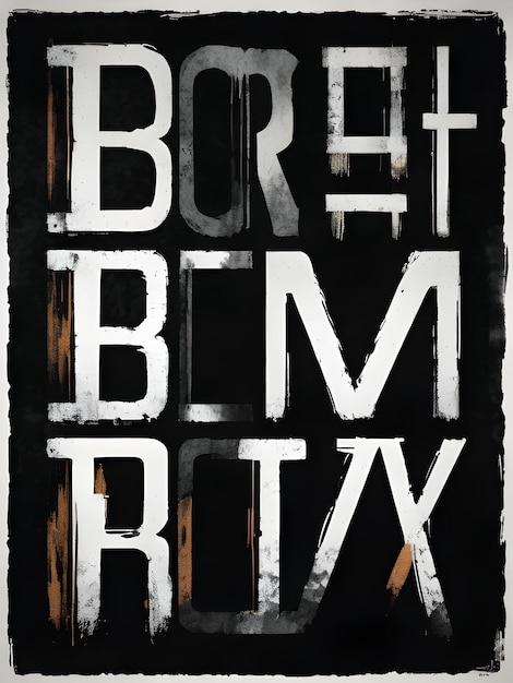 a black and white poster that says b - b b b