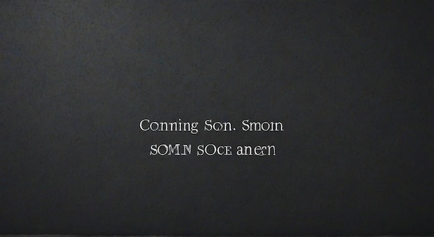 Photo a black and white poster that says coming son