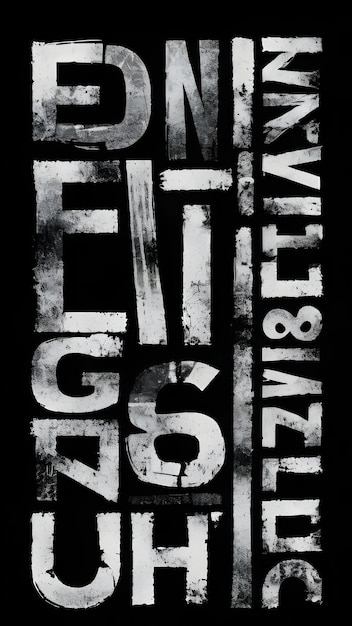 a black and white poster with the number 8 on it