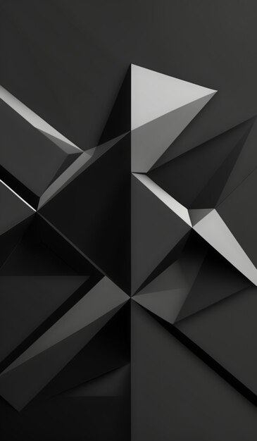 Photo black and white pyramid shapes intersecting with each other