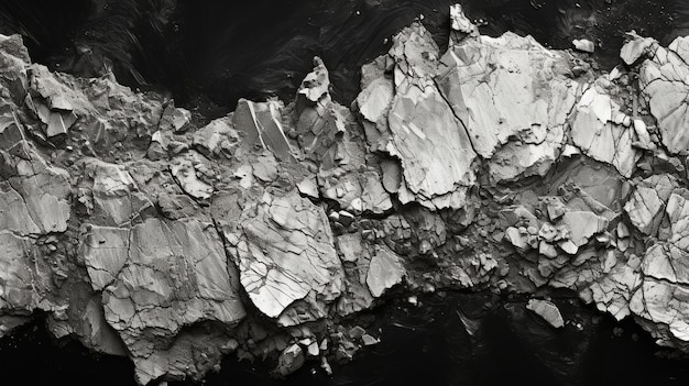 black and white rock texture HD 8K wallpaper Stock Photographic Image