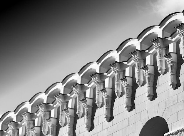 Black and white roof architecture element backdrop