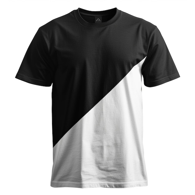 a black and white shirt with a black stripe that says quot t shirt quot