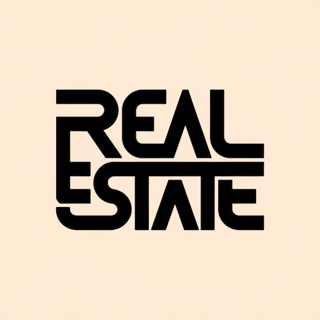 a black and white sign that says real estate