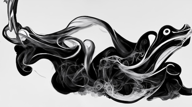 Black and white smoke abstract background