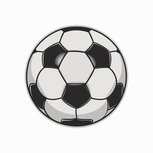 Photo a black and white soccer ball with a black and white design on it