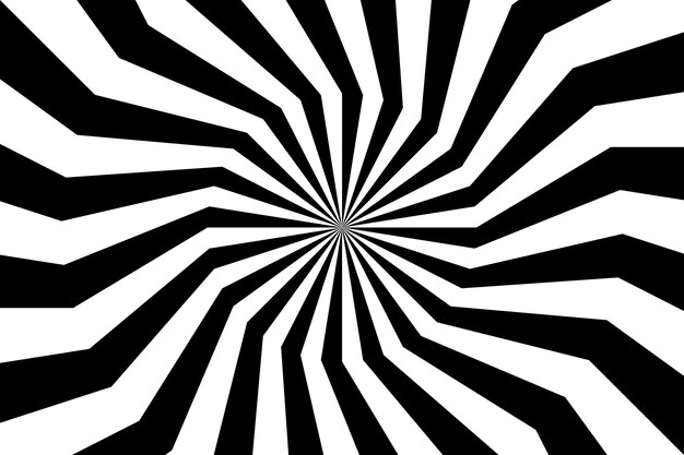 Photo black and white spiral background swirling radial pattern abstract vector illustration