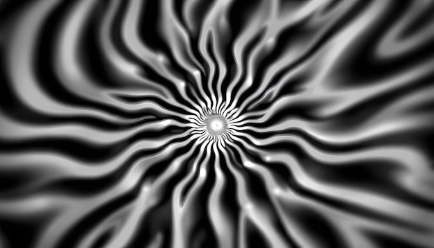 Photo a black and white spiral pattern image rotates in a mesmerizing visual display the spiraling lines