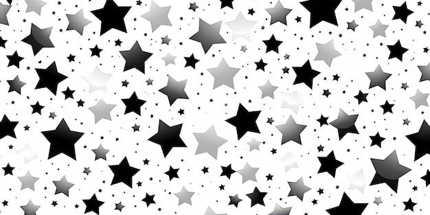 black and white stars on a white background