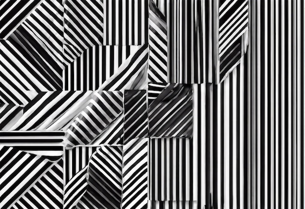 A black and white striped pattern with varying thickness