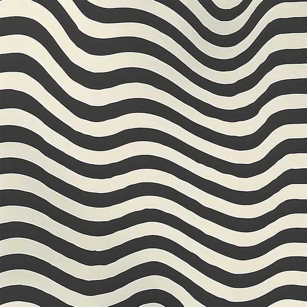 A black and white striped pattern with a wavy line