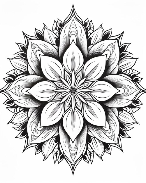 Black and White Style Coloring Page