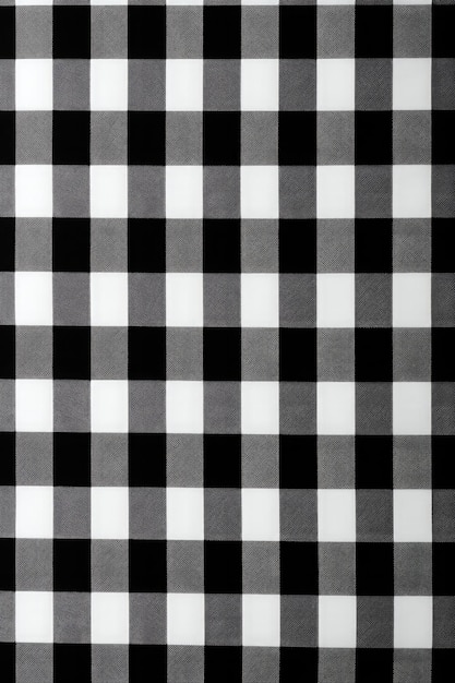 Black and white tartan textile pattern created using generative ai technology