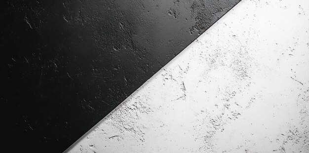 Photo black and white textured surface split diagonally