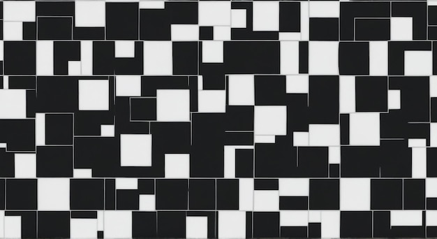 Photo a black and white tile with squares and squares that say quot the word quot