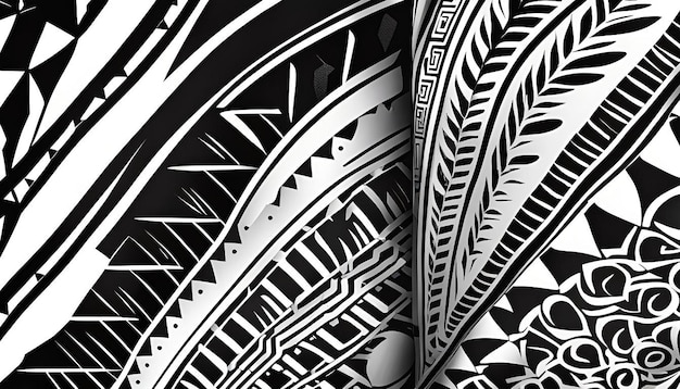 Photo black and white tribal pattern