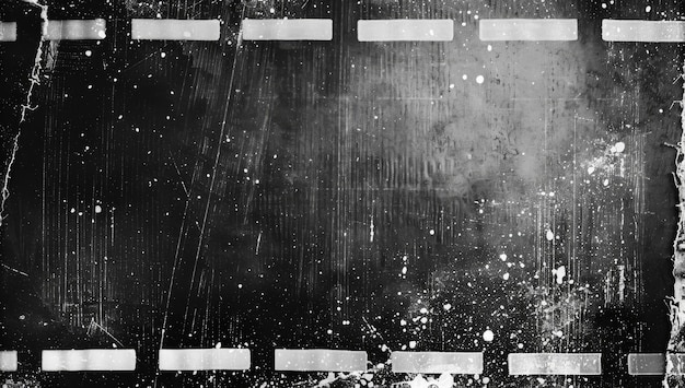 black and white video glitch overlay texture with a grainy film effect and dust specks