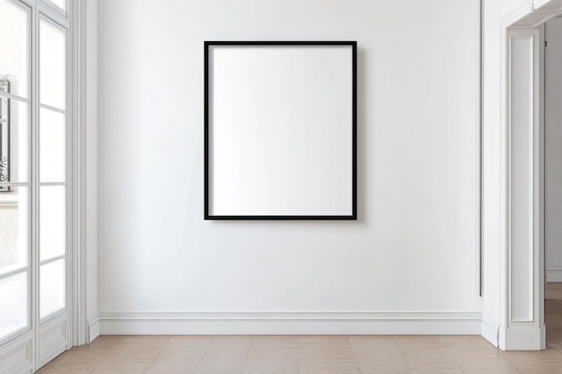 Photo black and white wall empty frame mockups for modern interiors