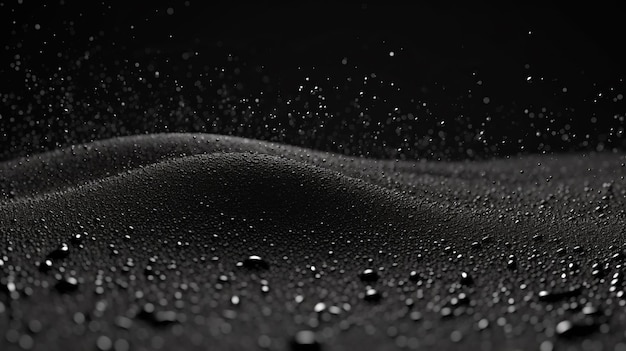 Black and white water droplets Generative ai