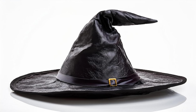 Black Witch Hat Isolated on White Background