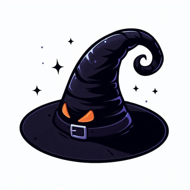 a black witch hat with a black witch hat on it