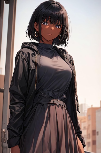 Black woman wearing casual clothes