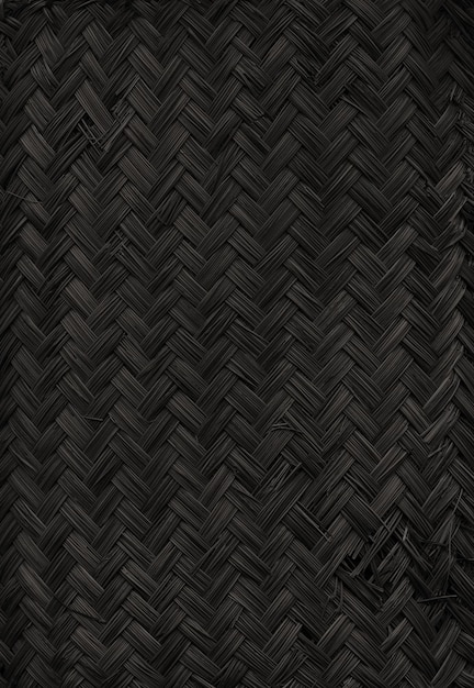 Black woven bamboo mat texture Vertical background