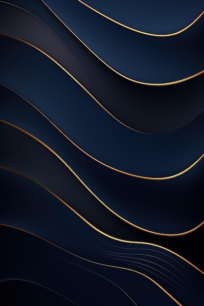 a black and yellow abstract image of a blue and black abstract background.