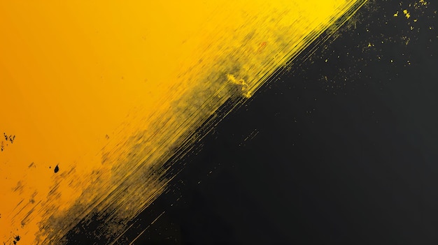 Black and Yellow Gradient Minimalist