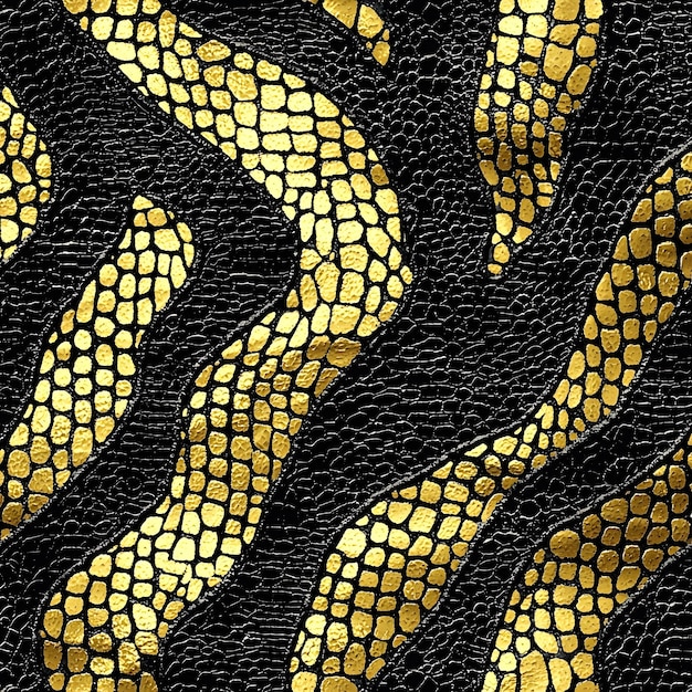 Photo a black and yellow pattern with the words quot snake quot on it