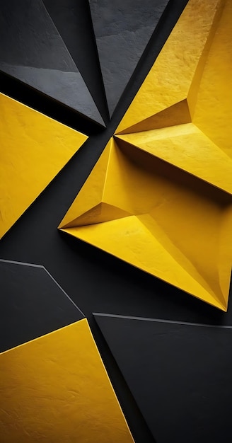 a black and yellow picture of a gold and black diamond shaped object