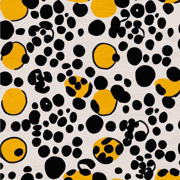 Black and Yellow Retro Abstract Pattern