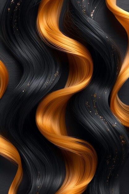 Black and Yellow Wavy Background