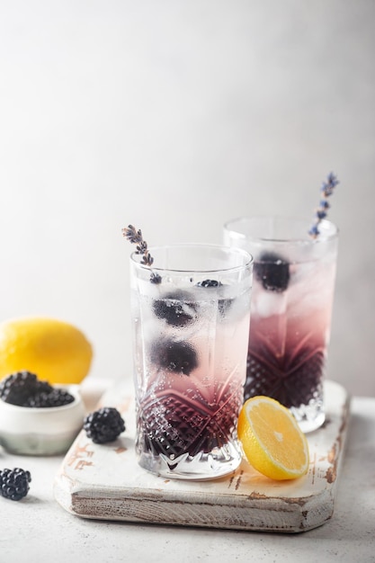 Blackberry Lemonade with ice