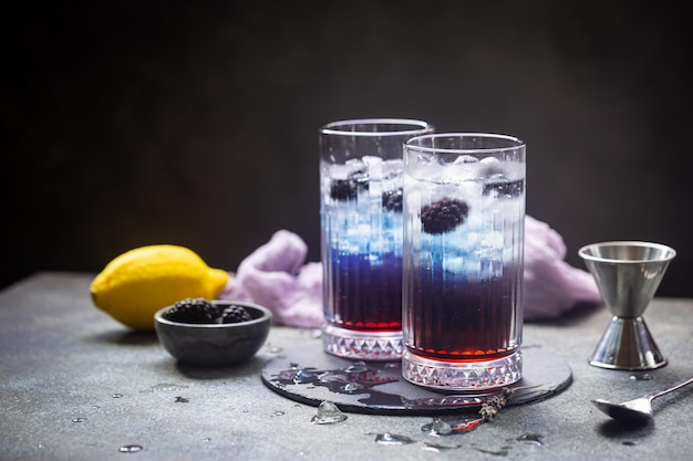 Blackberry Lemonade with ice