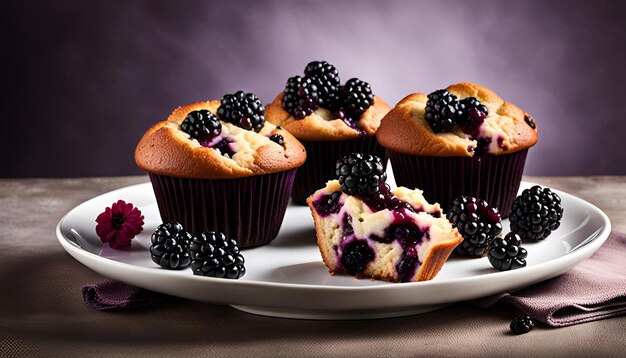 Photo blackberry muffins