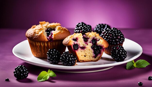 Photo blackberry muffins