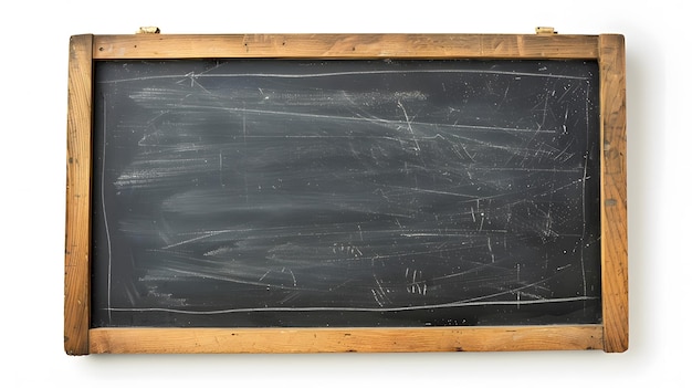 Photo blackboard or chalkboard isolated on white background studio photography