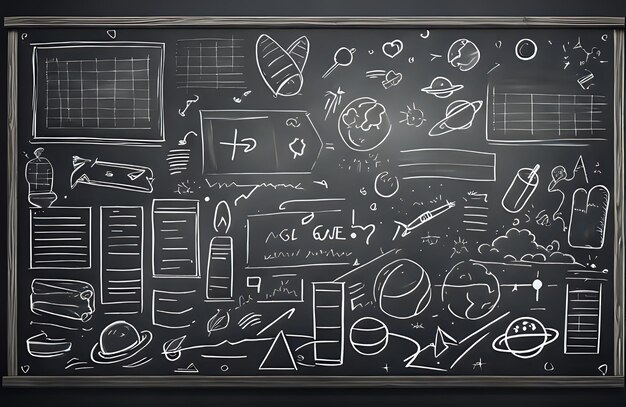 Blackboard Creativity space concept Abstract background